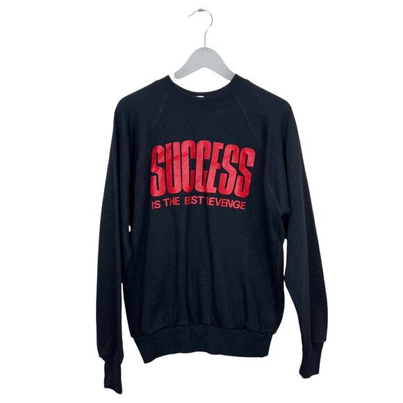 Vintage Crewneck Sweatshirt Success is the Best Revenge Size Large - Picture 1 of 8